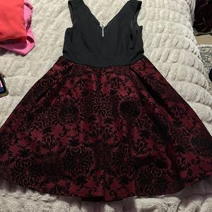 Maroon dress- velvety material